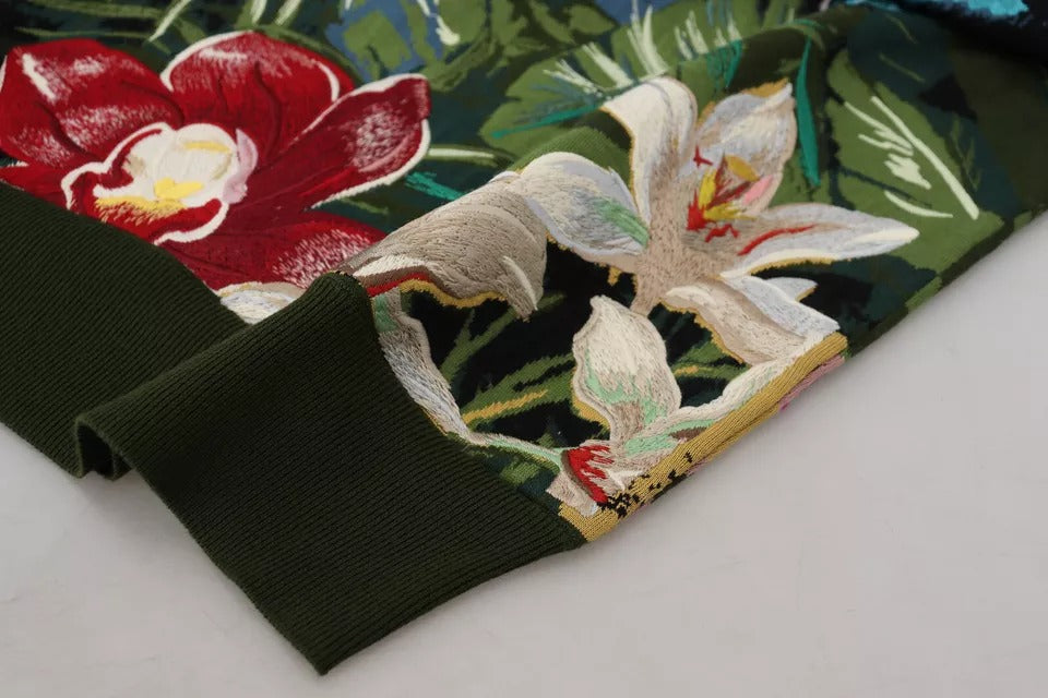 Suéter con logotipo de Dolce & Gabbana Jungle de lana y seda