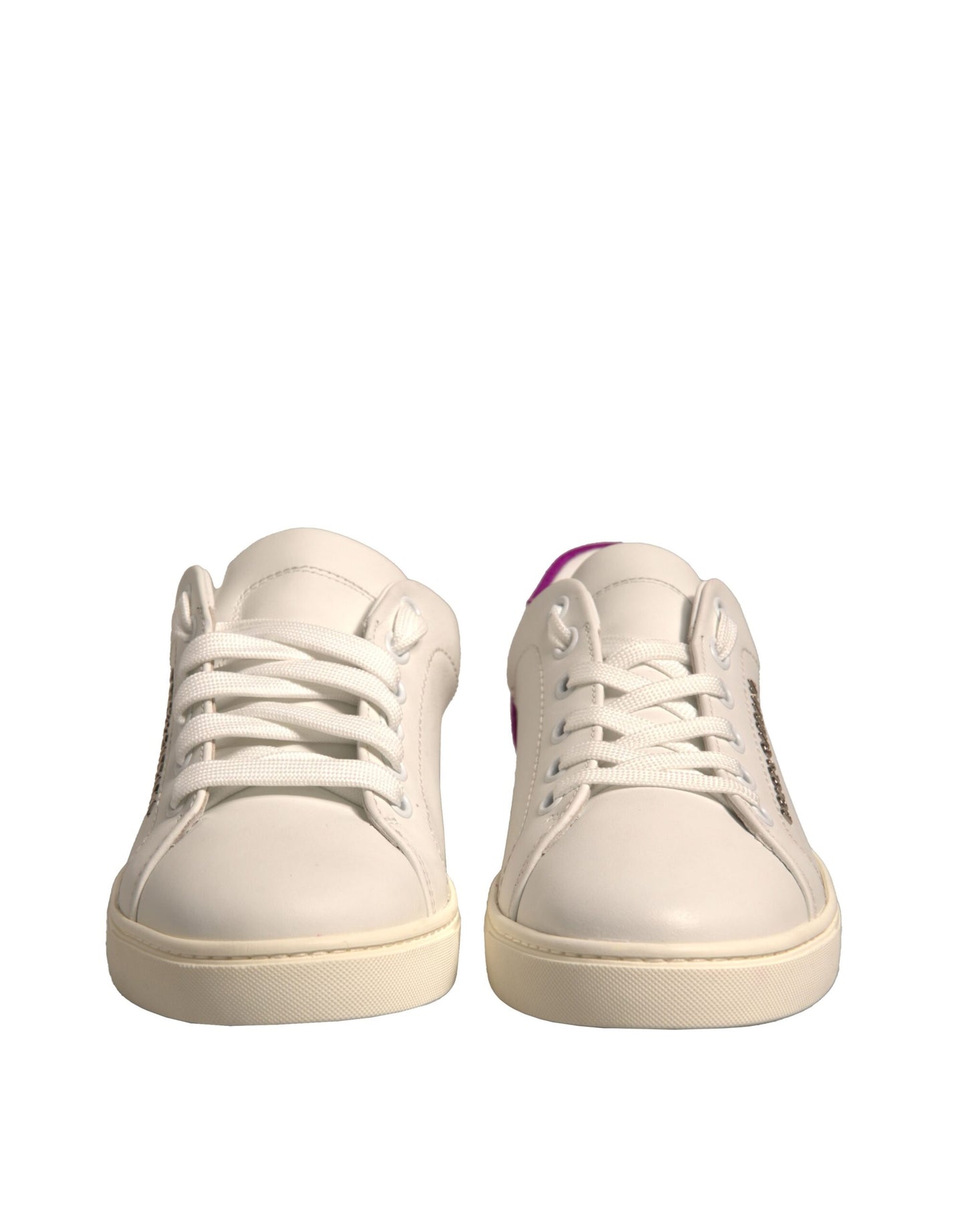 Zapatillas bajas de piel de ante blancas Dolce & Gabbana