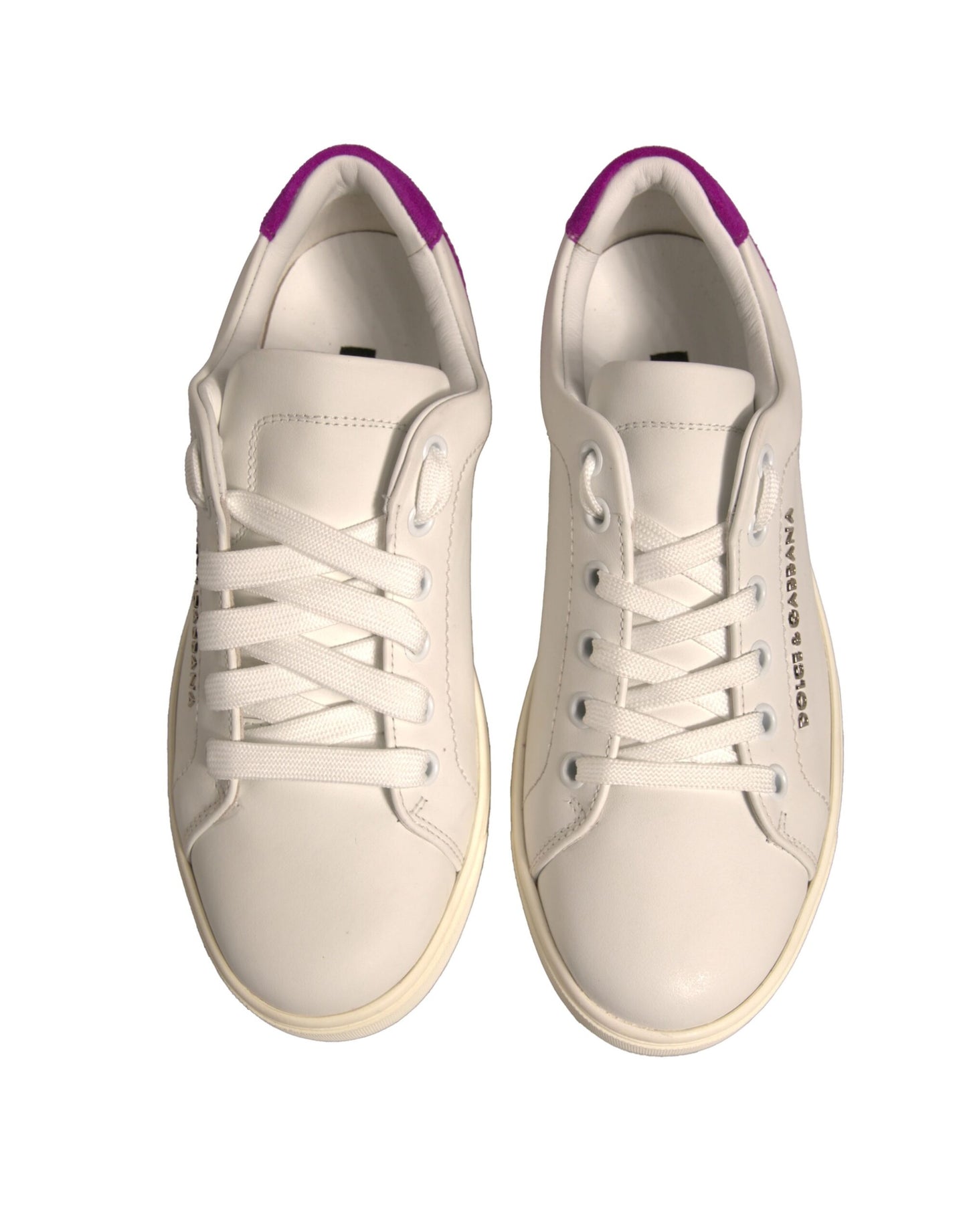 Zapatillas bajas de piel de ante blancas Dolce & Gabbana