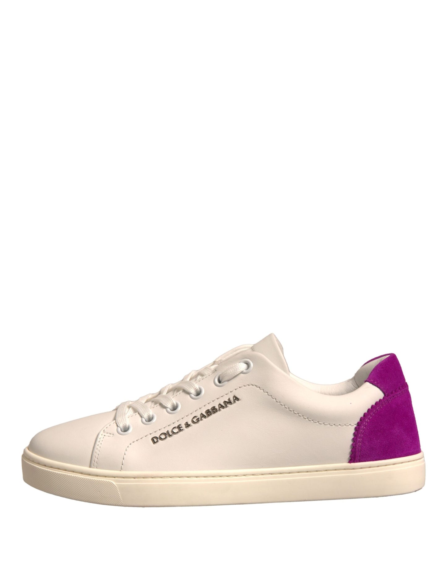 Zapatillas bajas de piel de ante blancas Dolce & Gabbana