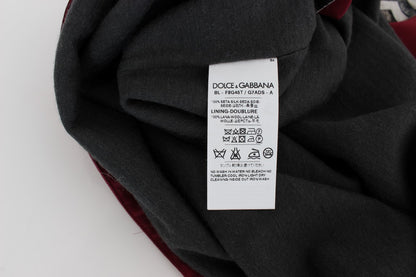 Camiseta blusa de seda con estampado de caballero rojo de Dolce & Gabbana