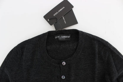 Cárdigan de lana gris con botones Dolce & Gabbana