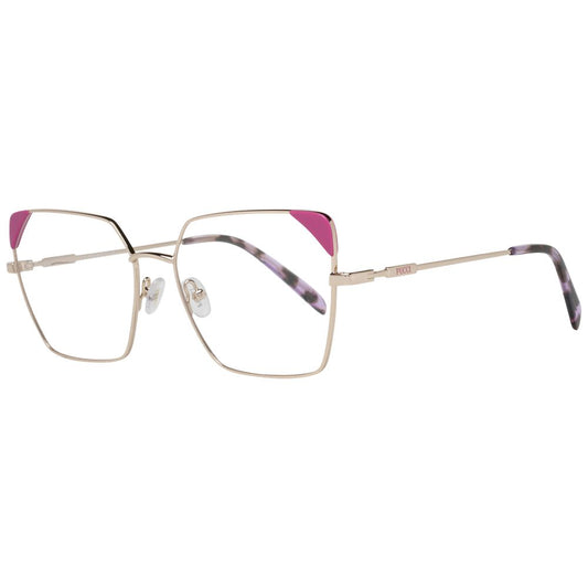 Gafas Emilio Pucci de Metal Oro Rosa y Plástico (Monturas)