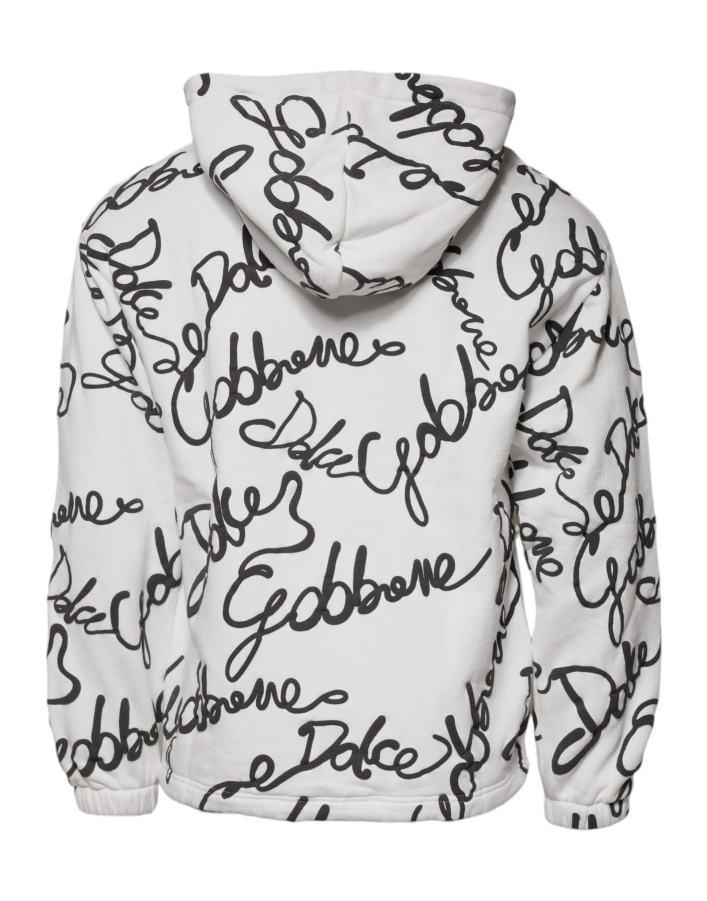 Sudadera con capucha y logo blanco de algodón Dolce & Gabbana