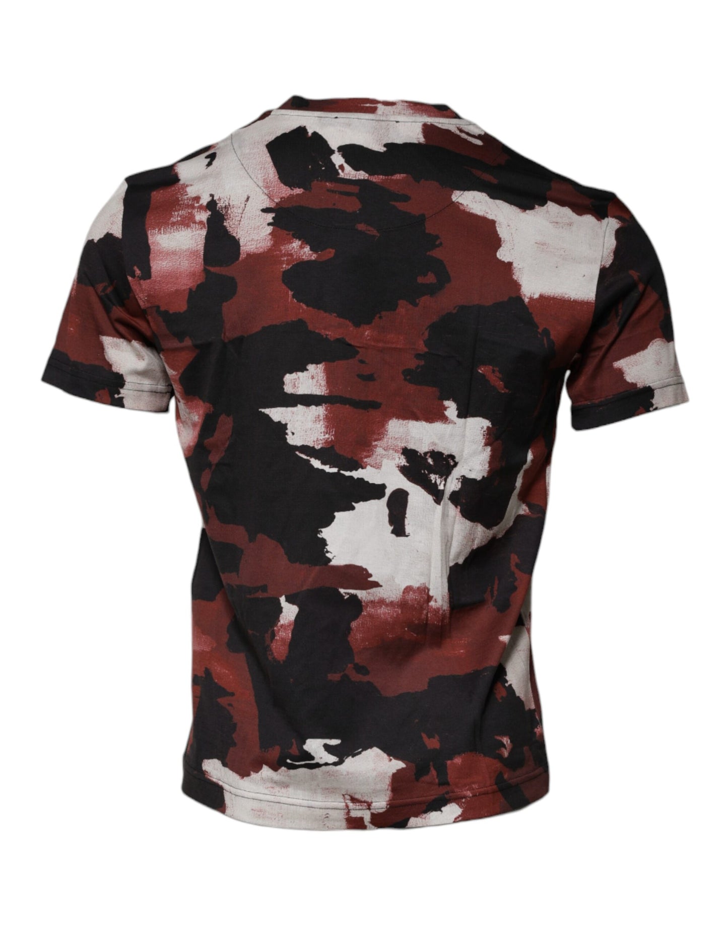 Camiseta de cuello redondo con camuflaje multicolor de Dolce & Gabbana