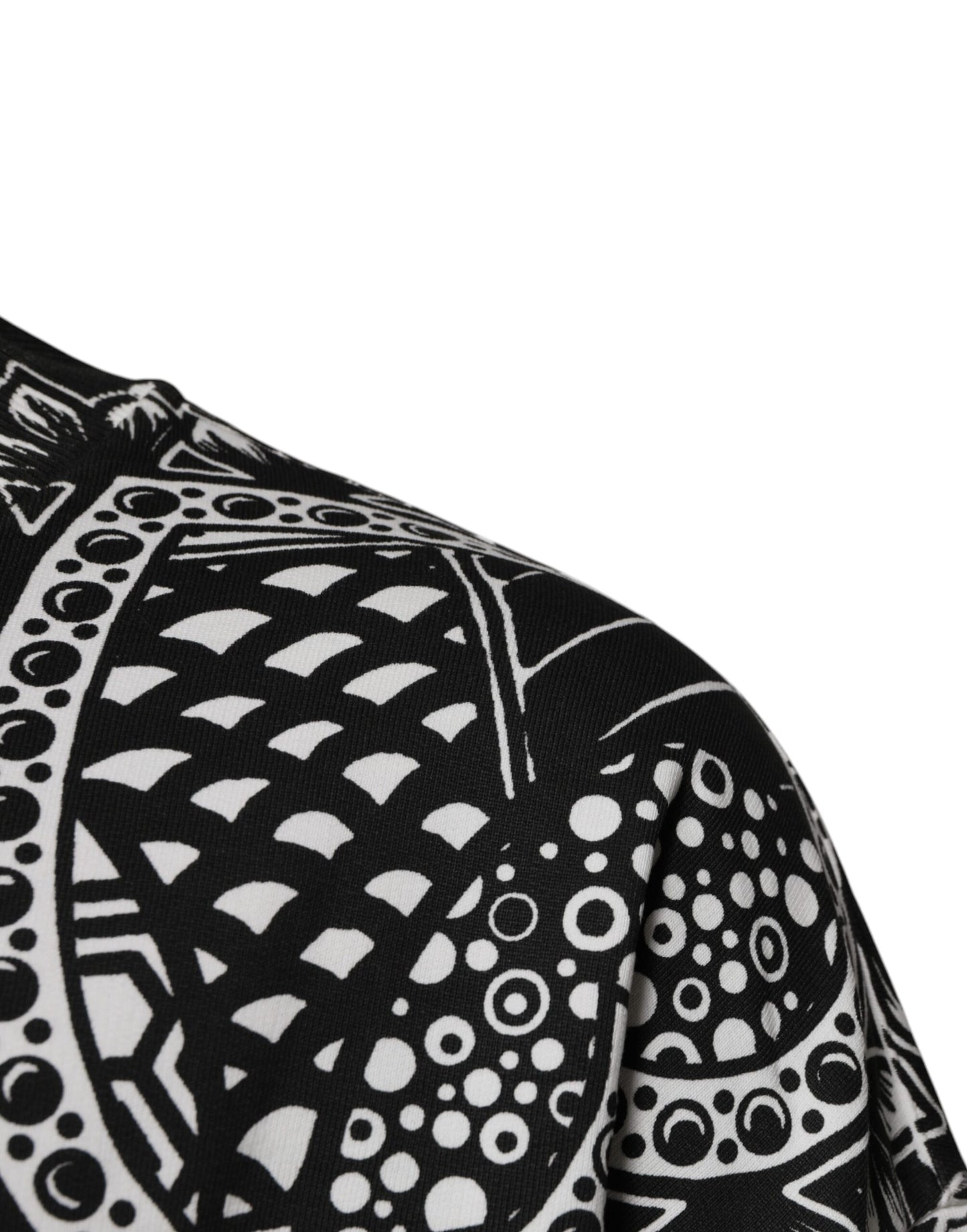 Sudadera de Algodón Blanca con Estampado Negro de Dolce & Gabbana