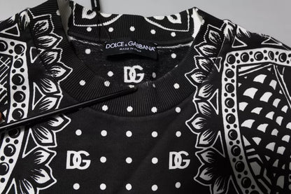 Sudadera de Algodón Blanca con Estampado Negro de Dolce & Gabbana