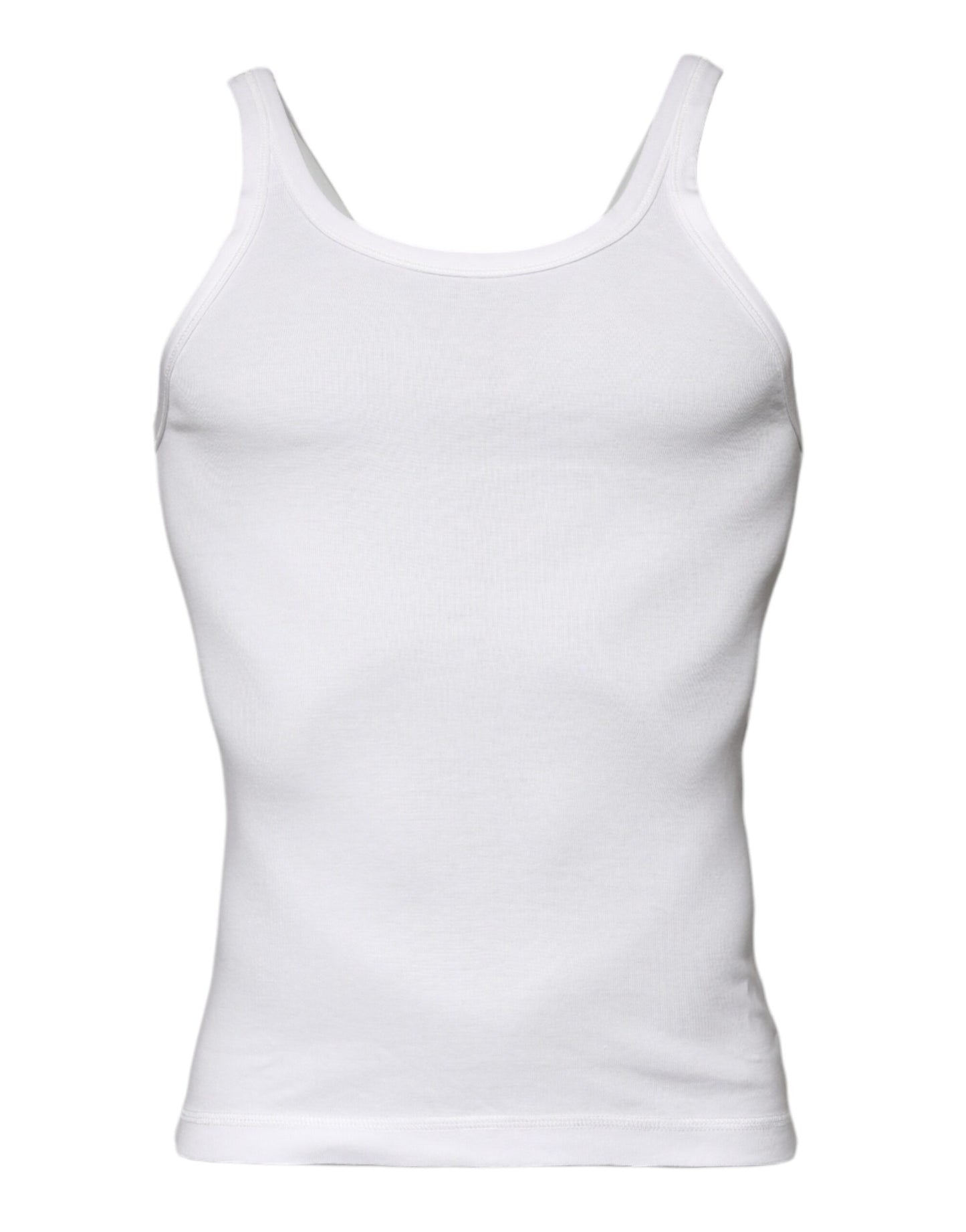 Camiseta sin mangas Dolce & Gabbana de algodón marfil con cuello redondo