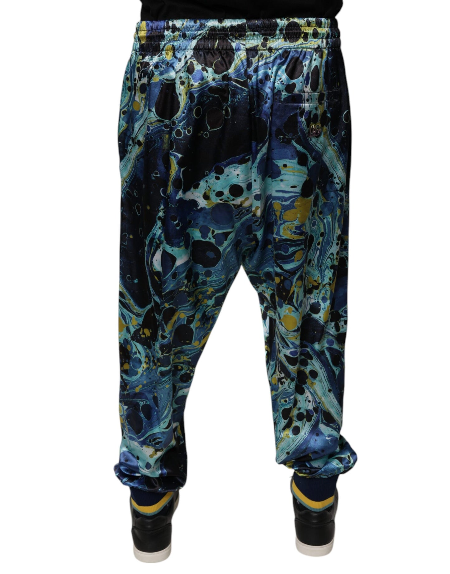 Pantalones de chándal para hombre con estampado de mármol multicolor Dolce & Gabbana