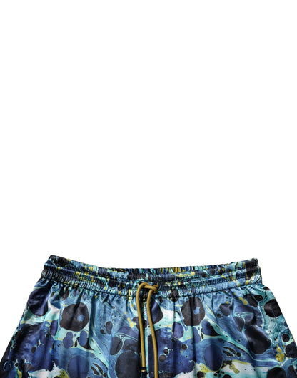 Pantalones de chándal para hombre con estampado de mármol multicolor Dolce & Gabbana