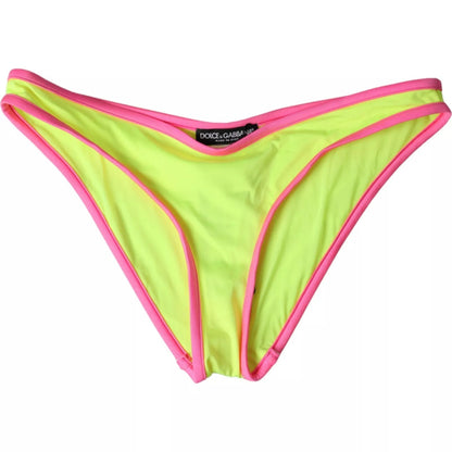 Dolce & Gabbana Bañador Bikini Nylon Amarillo Rosa Ropa de Playa