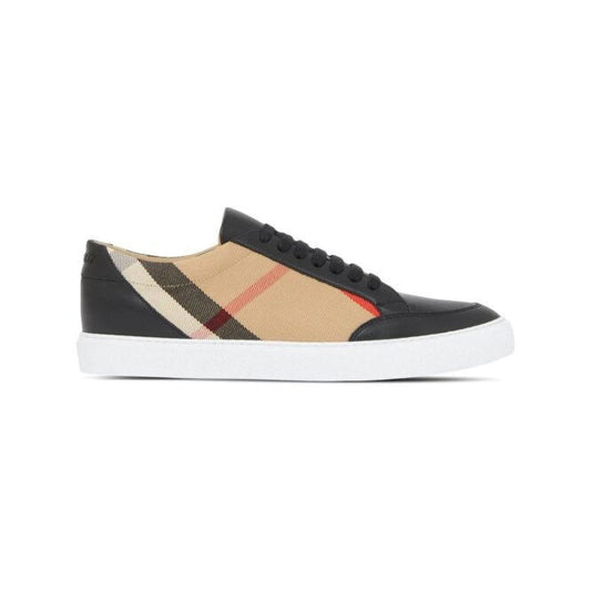 Zapatillas Burberry New Salmond de cuero negro