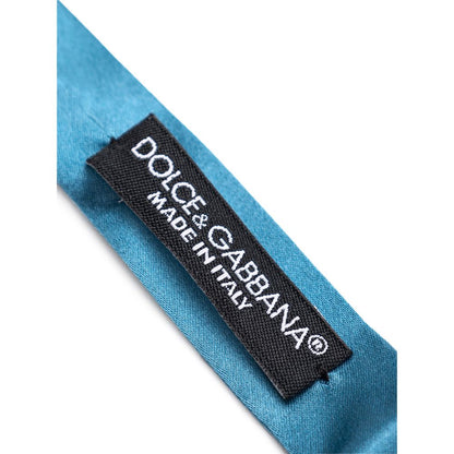 Pajarita de seda azul Dolce & Gabbana