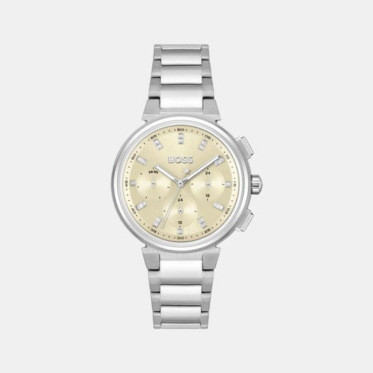 Reloj de vestir de acero inoxidable plateado Hugo Boss