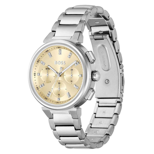 Reloj de vestir de acero inoxidable plateado Hugo Boss