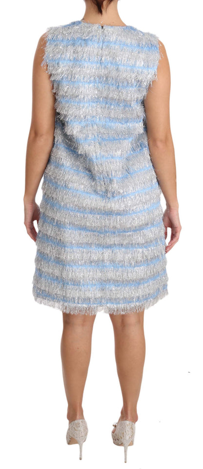 Vestido de noche plateado Dolce & Gabbana Light Blue