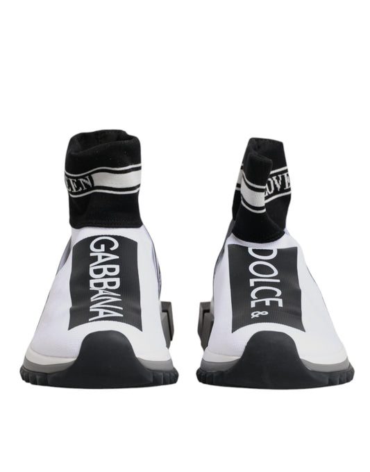 Zapatillas Dolce & Gabbana Sorrento en Blanco y Negro con Calcetín