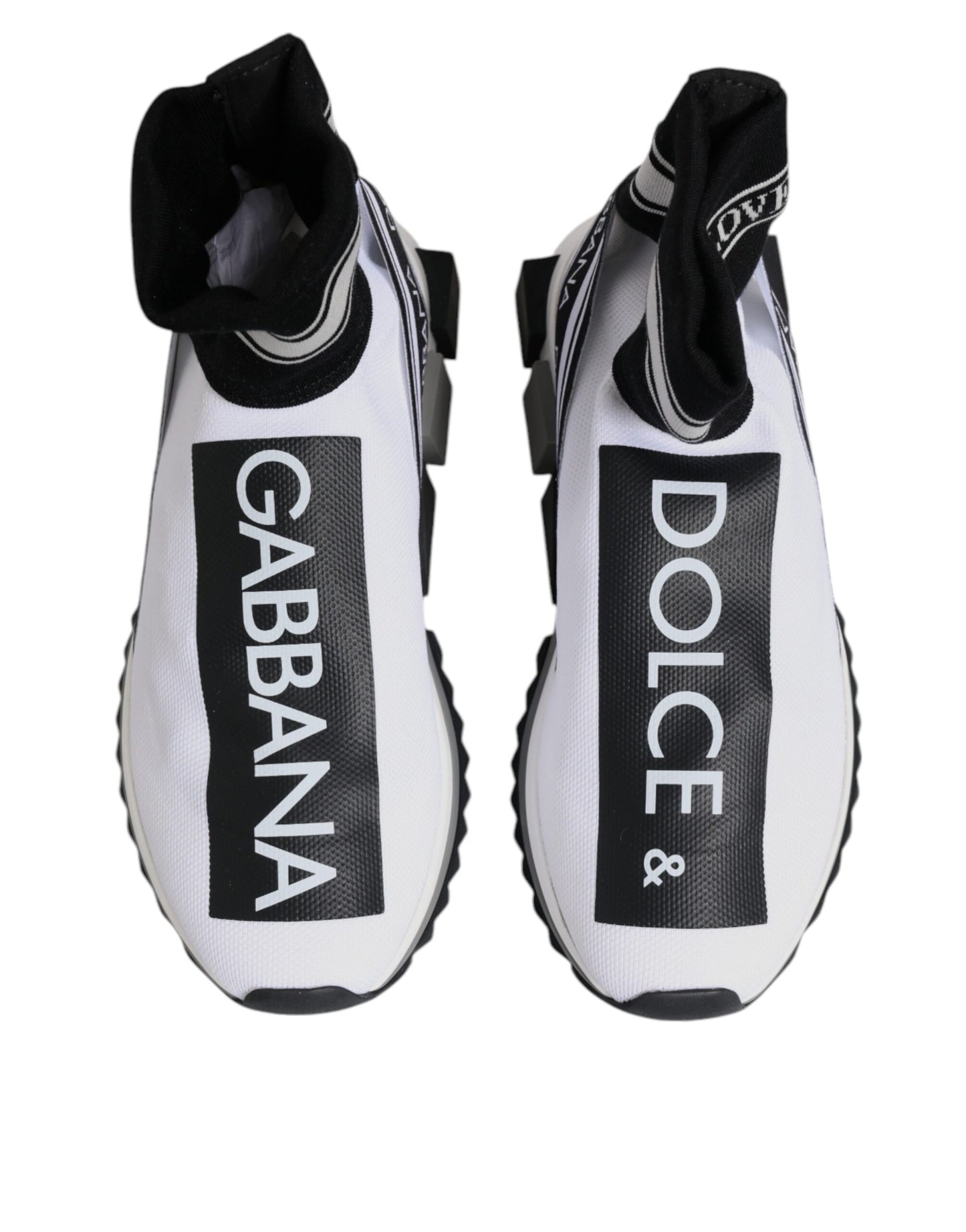 Zapatillas Dolce & Gabbana Sorrento en Blanco y Negro con Calcetín