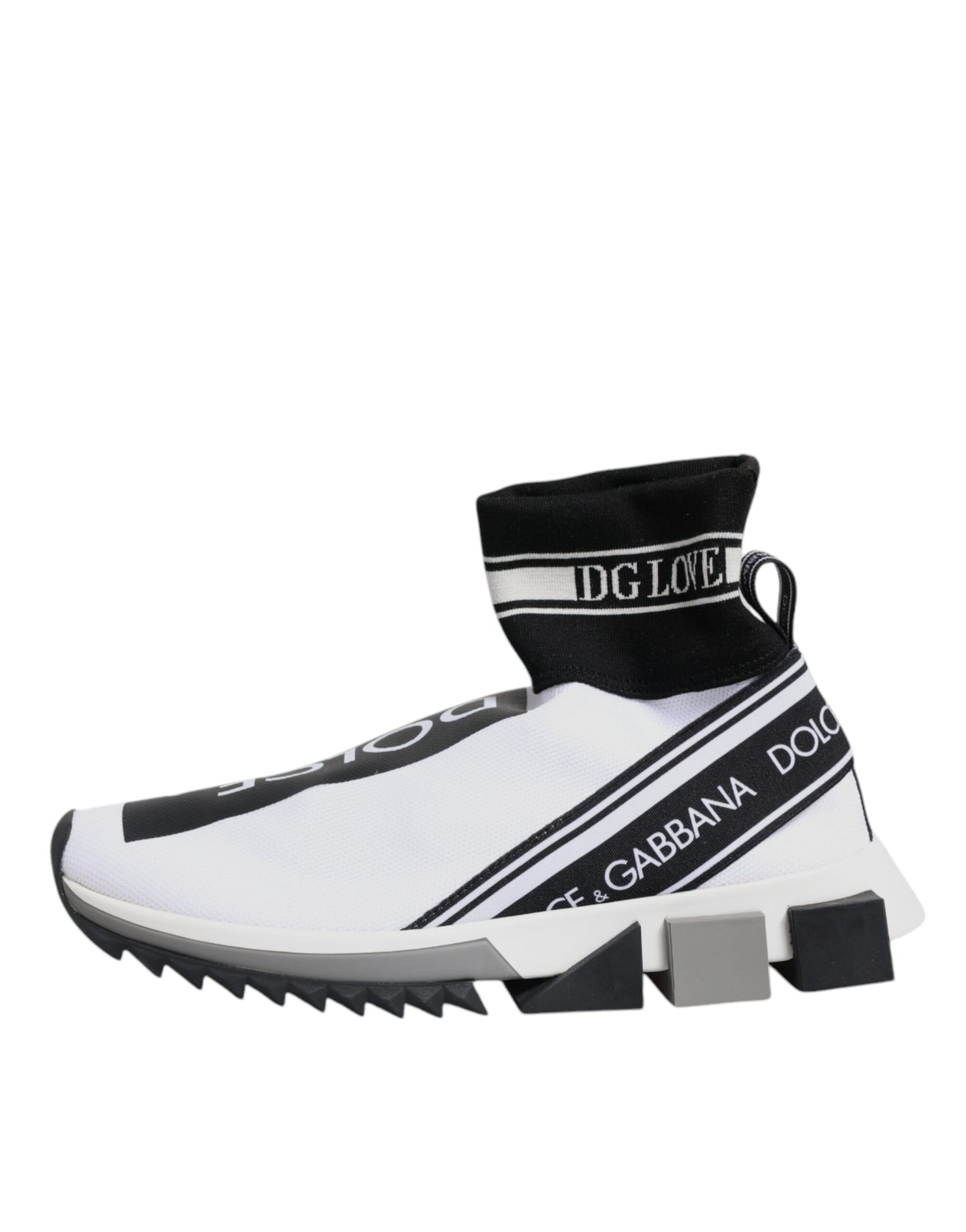 Zapatillas Dolce & Gabbana Sorrento en Blanco y Negro con Calcetín