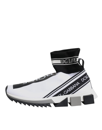 Zapatillas Dolce & Gabbana Sorrento en Blanco y Negro con Calcetín