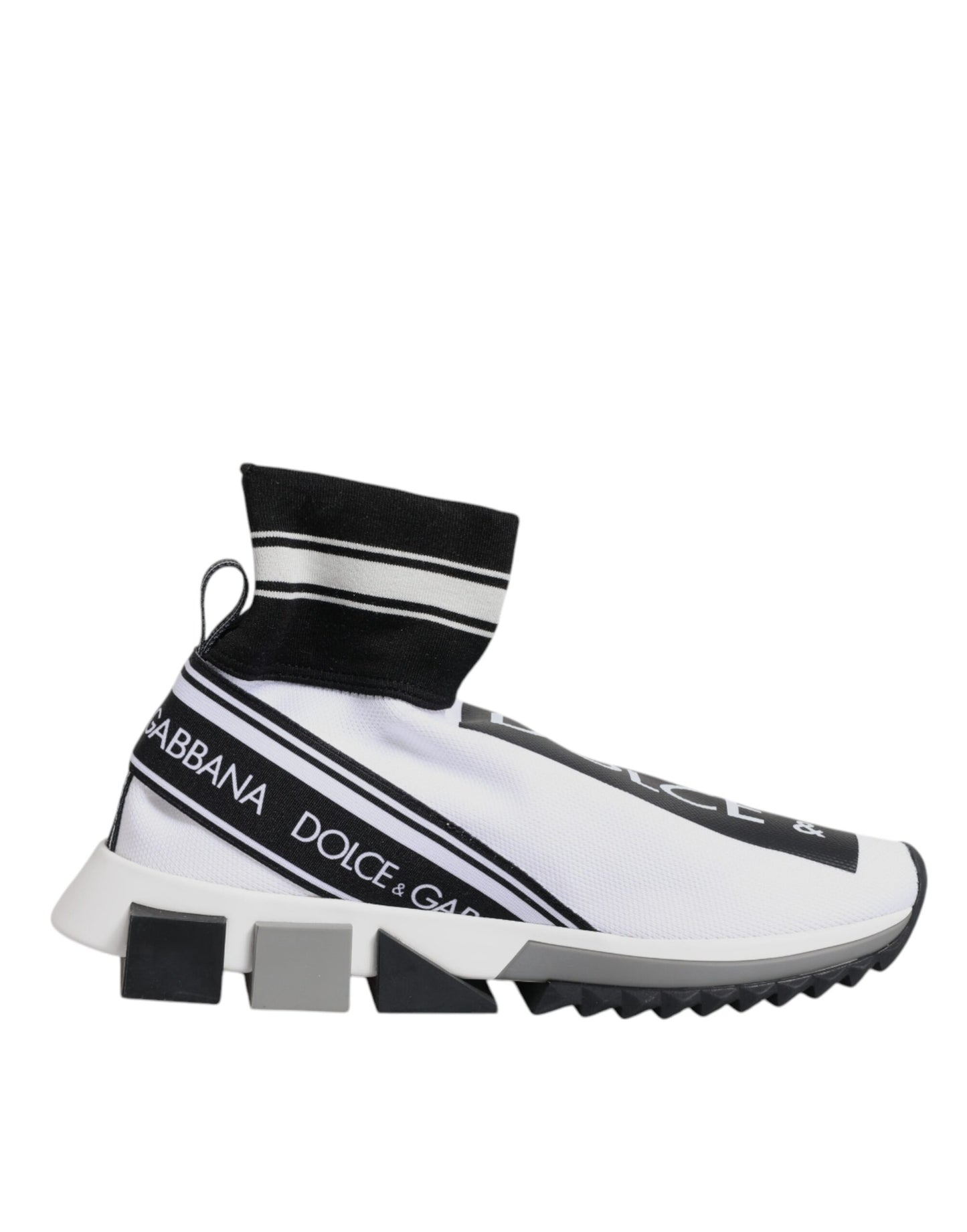 Zapatillas Dolce & Gabbana Sorrento en Blanco y Negro con Calcetín