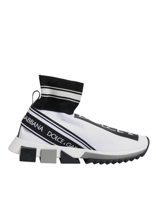 Zapatillas Dolce & Gabbana Sorrento en Blanco y Negro con Calcetín