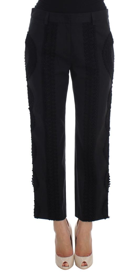 Pantalones Capri Torero Dolce & Gabbana de Algodón Elástico Negros