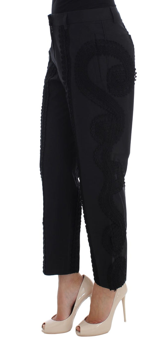 Pantalones Capri Torero Dolce & Gabbana de Algodón Elástico Negros