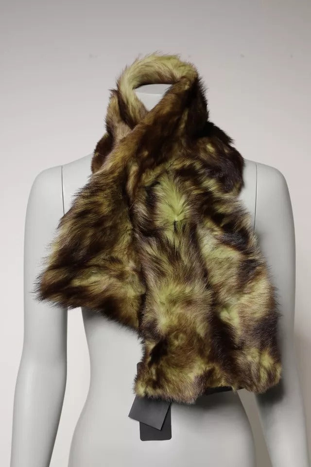 Dolce & Gabbana Chal multicolor de piel, cuello para envolver, cubre cuello, bufanda