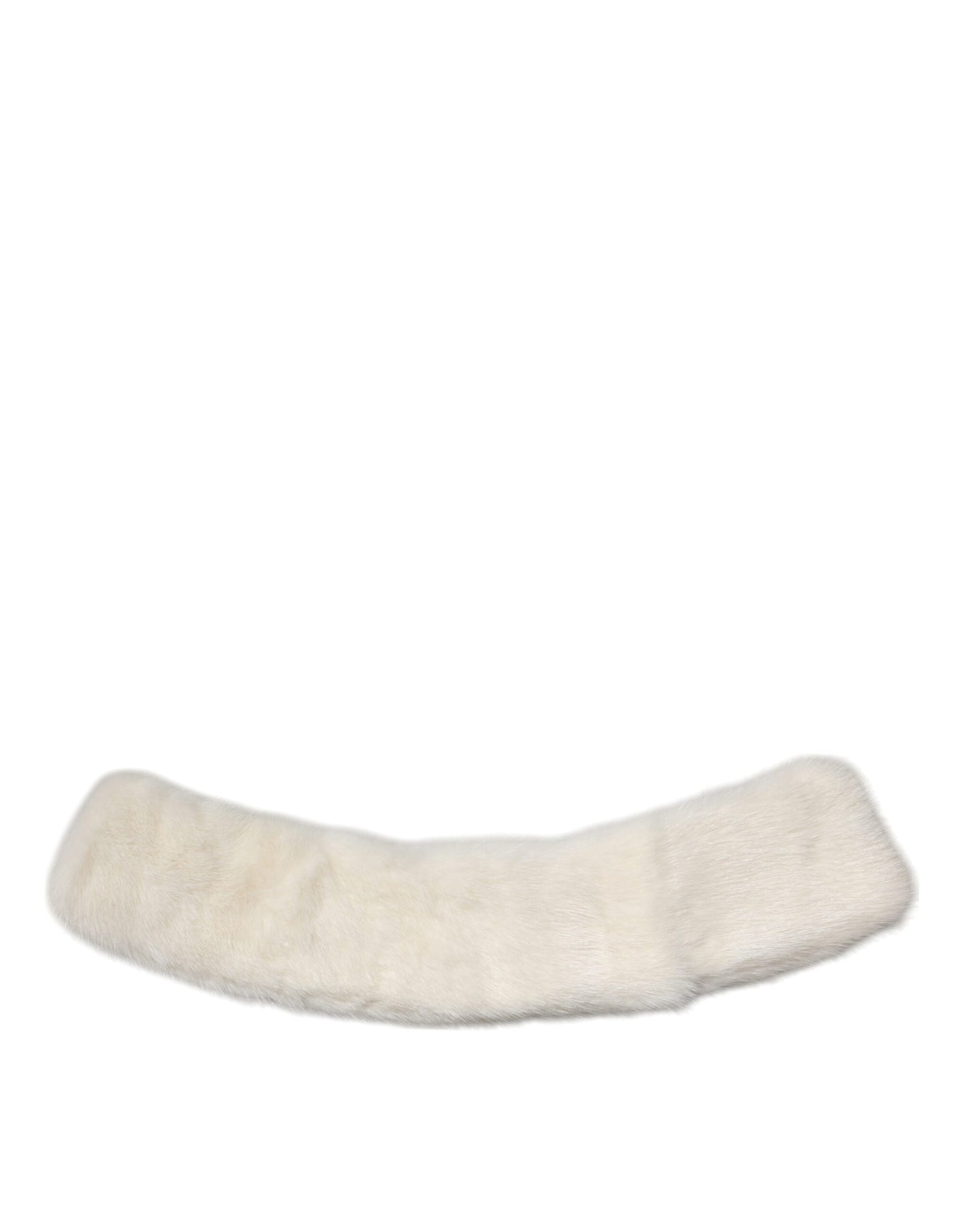 Dolce & Gabbana Bufanda de cuello de piel de visón blanco para mujer