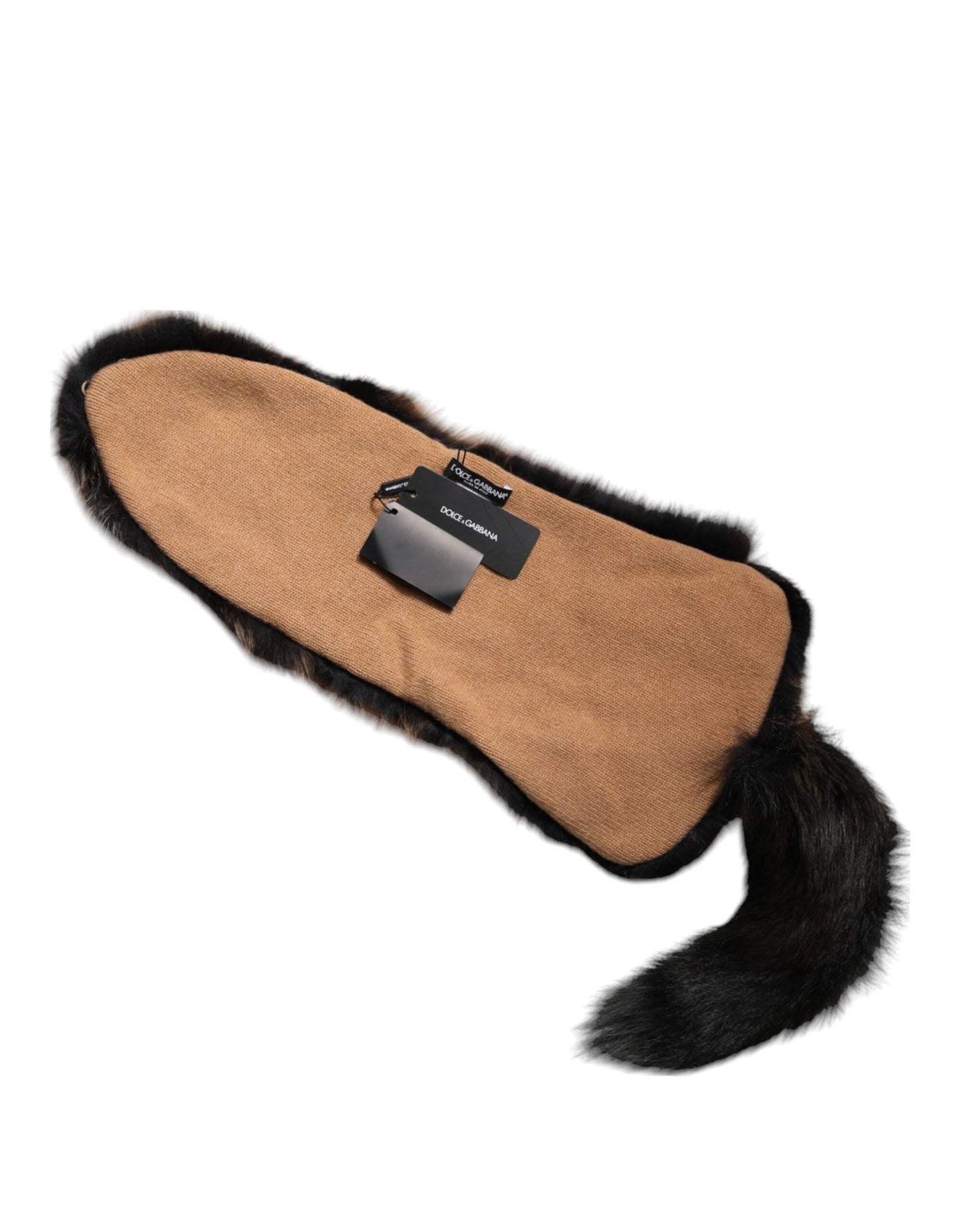 Bufanda Dolce & Gabbana de piel de zorro rojo y marrón para el cuello de invierno