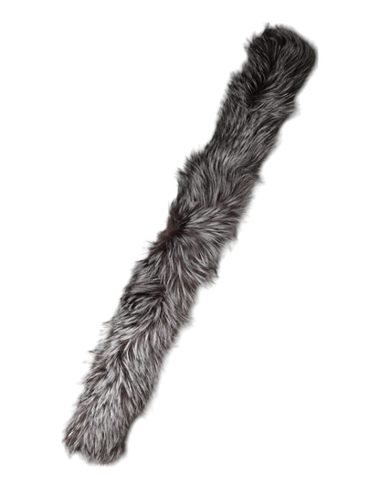 Cuello de Piel de Zorro Gris de Dolce & Gabbana, Calentador, Bufanda de Invierno