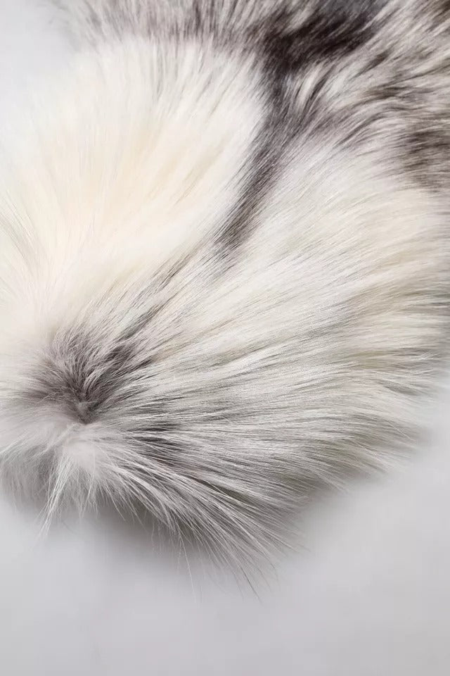 Bufanda de invierno Dolce & Gabbana con cuello de piel de zorro blanco
