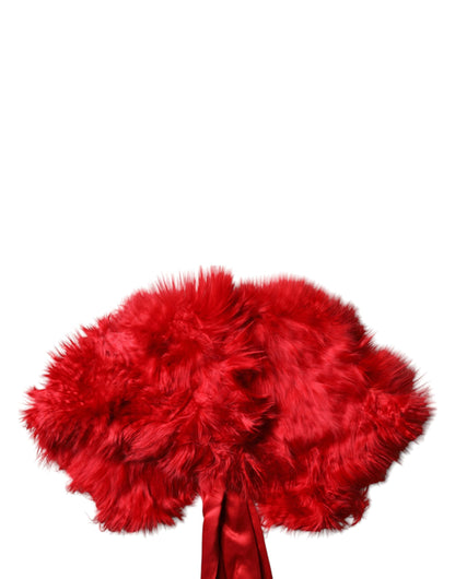 Dolce & Gabbana Cuello Térmico de Alpaca Roja para Mujer, Bufanda de Invierno