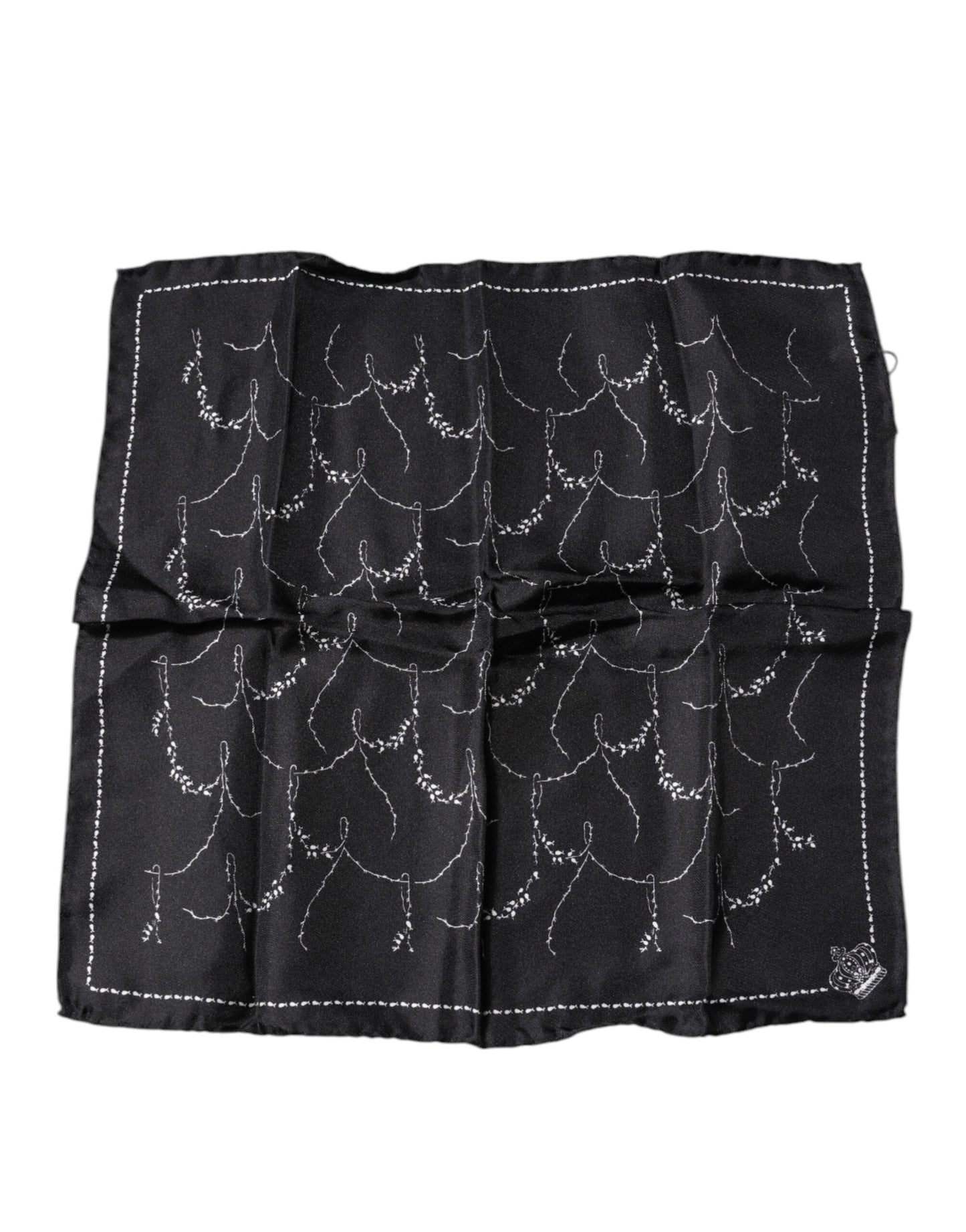 Pañuelo de seda con estampado negro de Dolce & Gabbana
