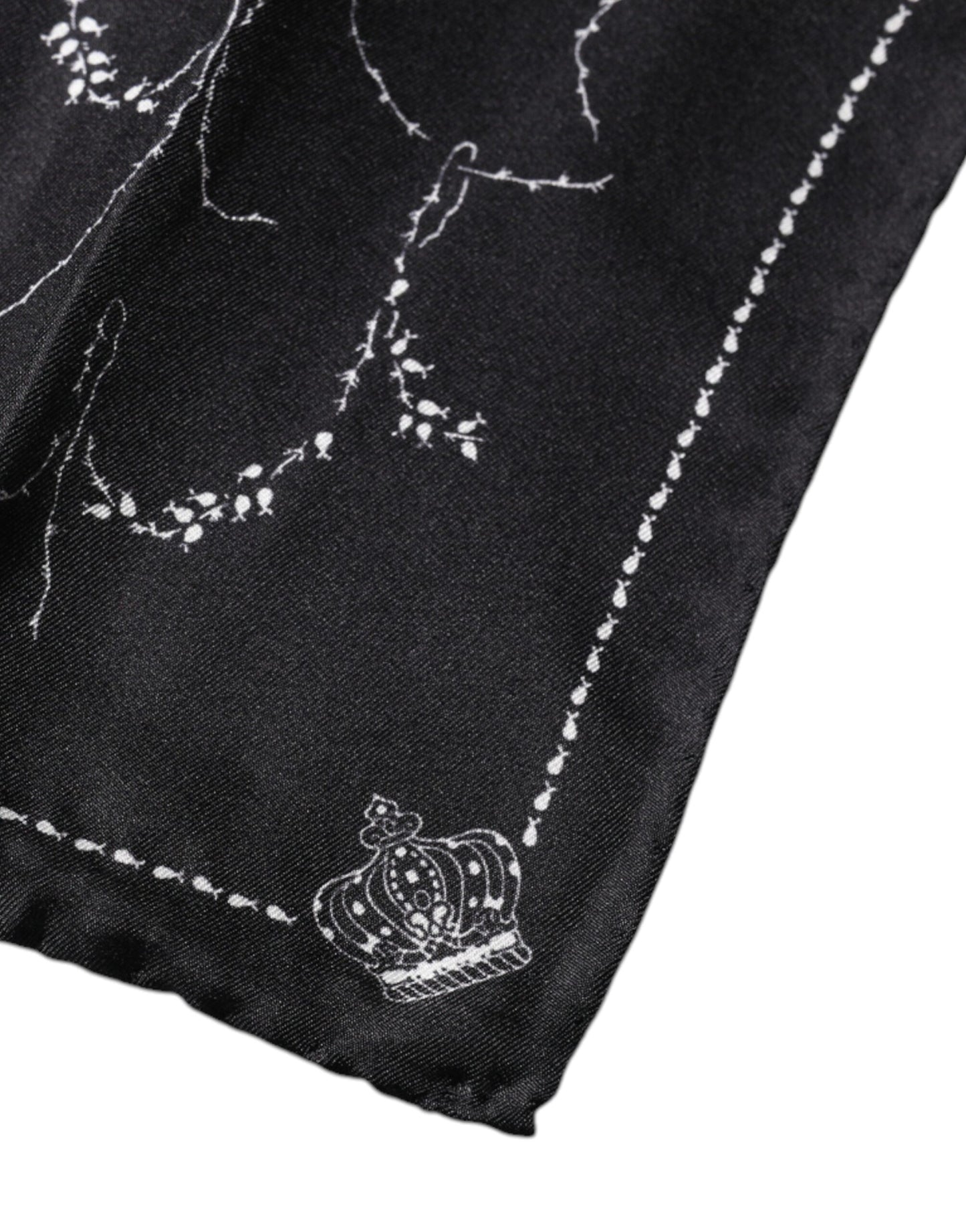 Pañuelo de seda con estampado negro de Dolce & Gabbana