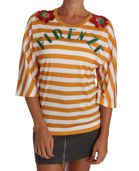 Camiseta Dolce & Gabbana Blanca Naranja FIRENZE