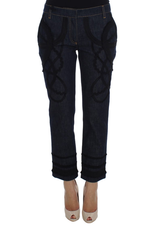 Dolce & Gabbana Vaqueros Capri Torero de Algodón Denim Azul