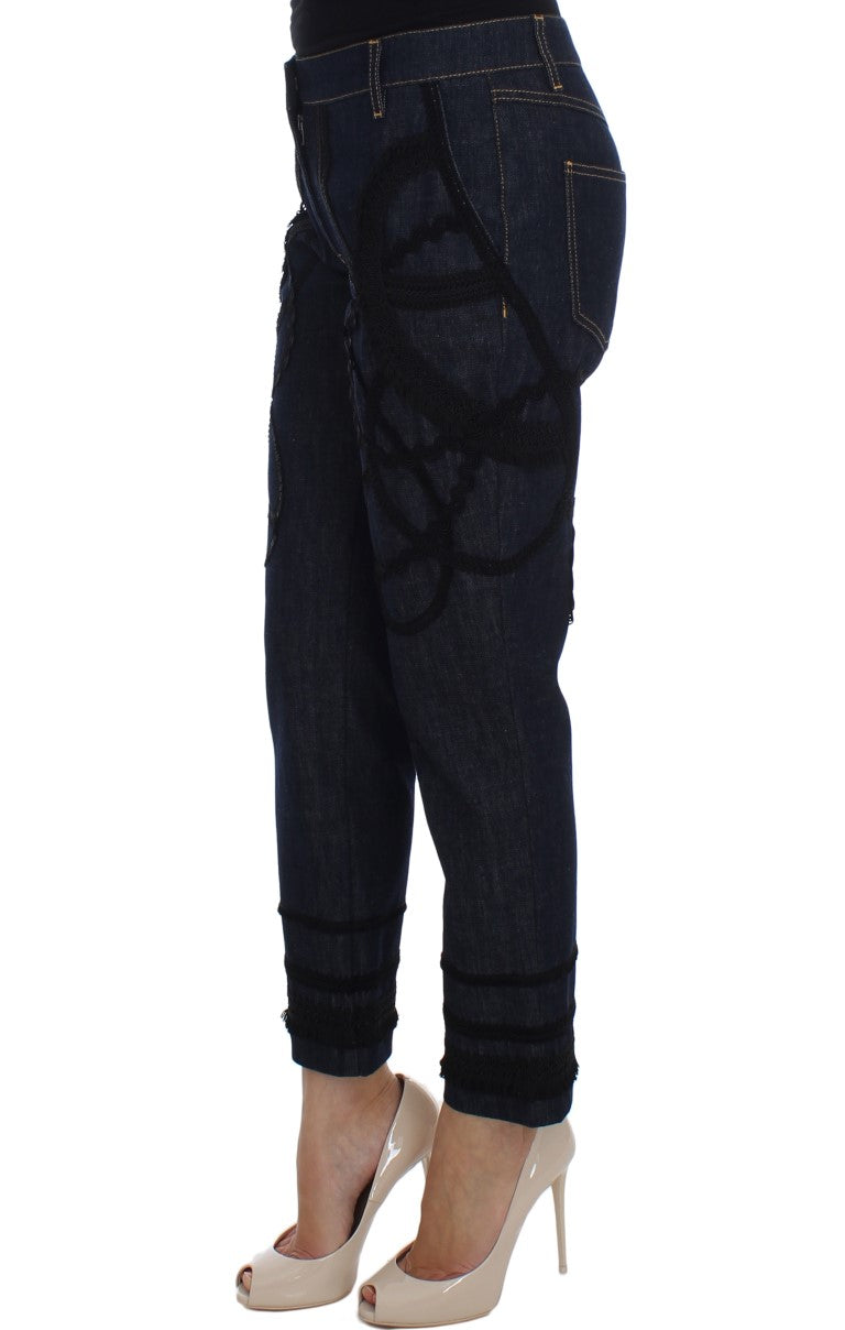 Dolce & Gabbana Vaqueros Capri Torero de Algodón Denim Azul