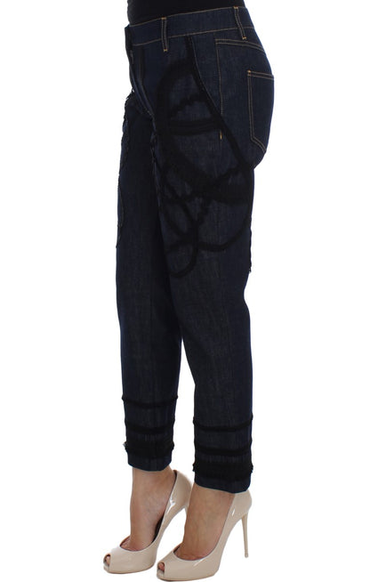 Dolce & Gabbana Vaqueros Capri Torero de Algodón Denim Azul