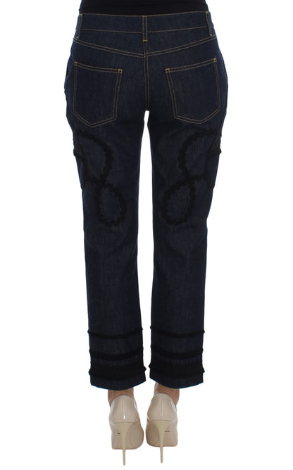 Dolce & Gabbana Vaqueros Capri Torero de Algodón Denim Azul