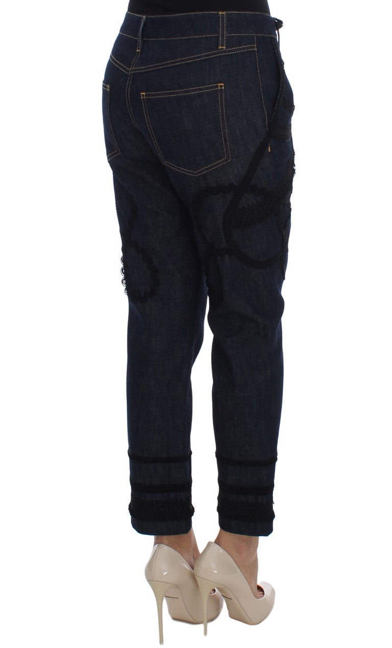 Dolce & Gabbana Vaqueros Capri Torero de Algodón Denim Azul