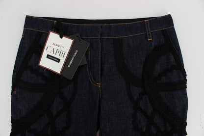 Dolce & Gabbana Vaqueros Capri Torero de Algodón Denim Azul