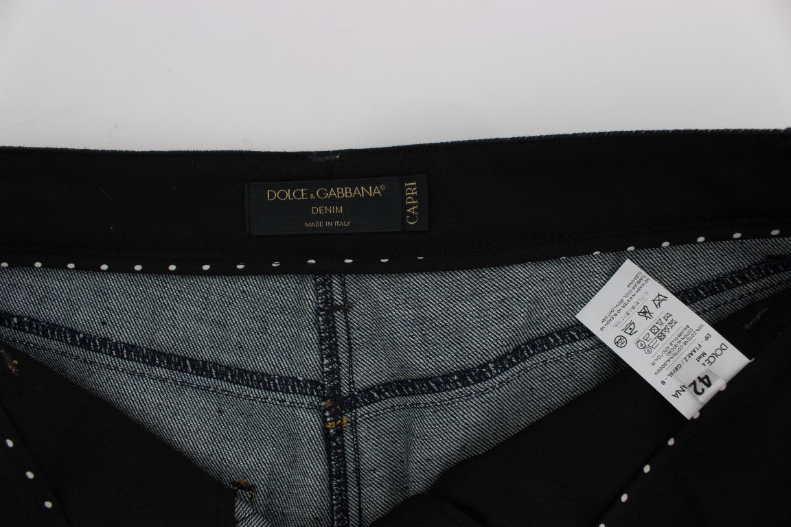 Dolce & Gabbana Vaqueros Capri Torero de Algodón Denim Azul