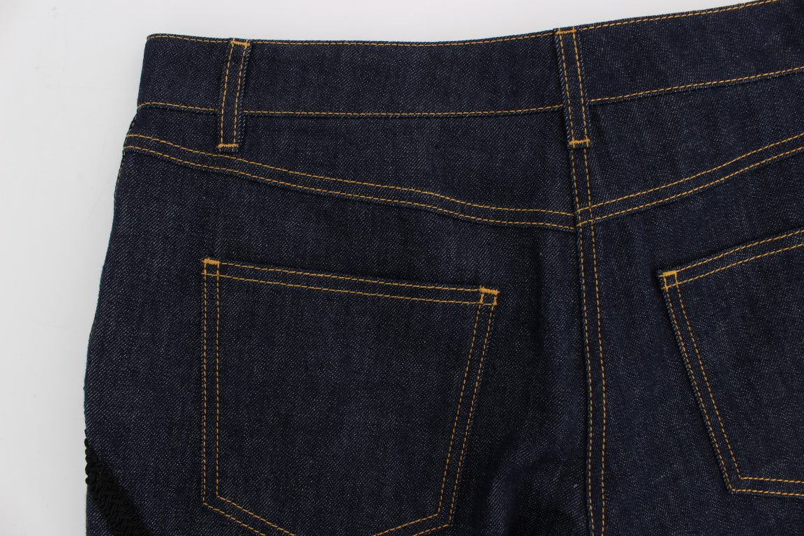 Dolce & Gabbana Vaqueros Capri Torero de Algodón Denim Azul