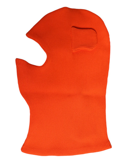 Gorro pasamontañas Dolce & Gabbana de algodón naranja con ajuste completo para la cabeza