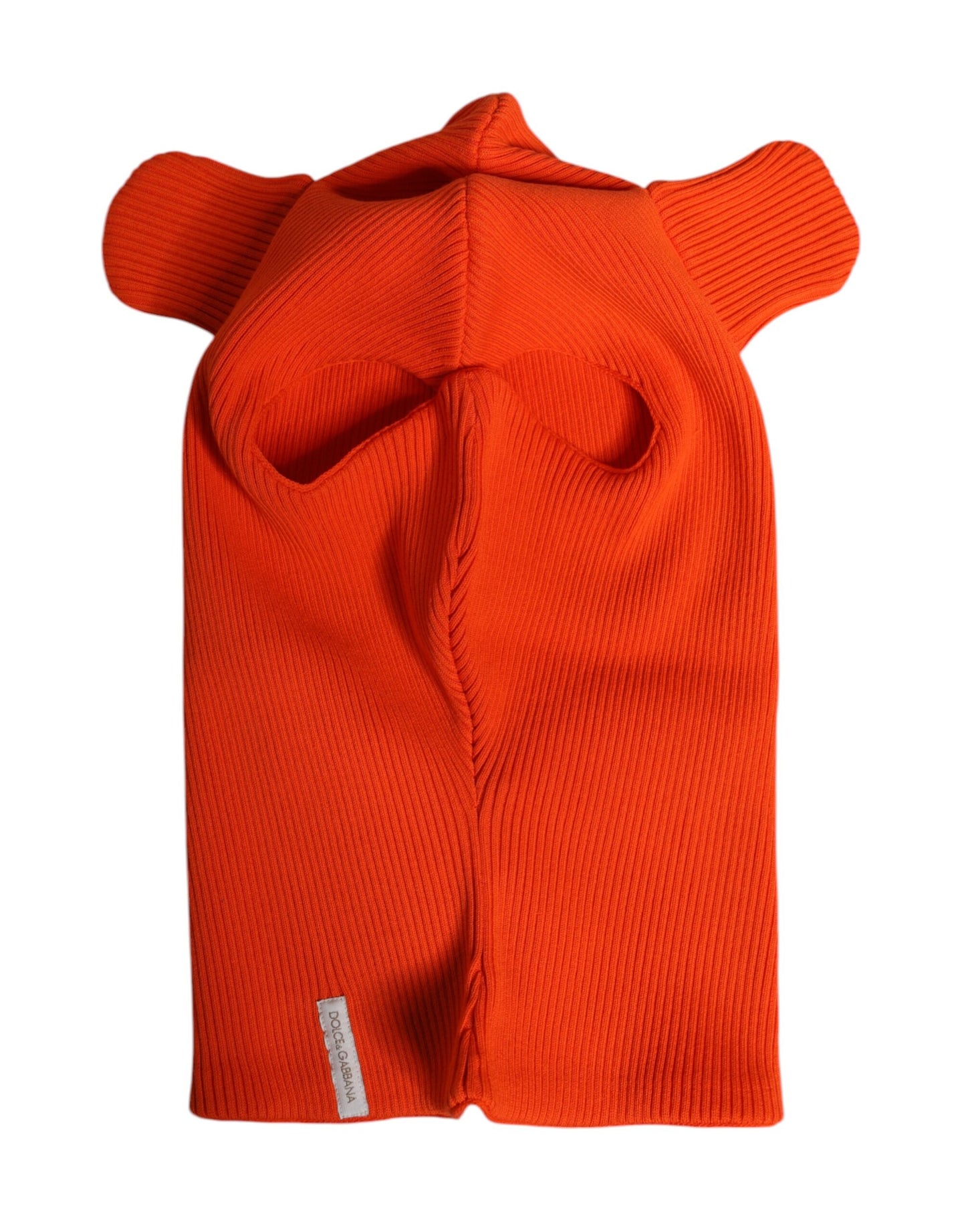 Gorro pasamontañas Dolce & Gabbana de algodón naranja con ajuste completo para la cabeza