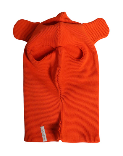Gorro pasamontañas Dolce & Gabbana de algodón naranja con ajuste completo para la cabeza