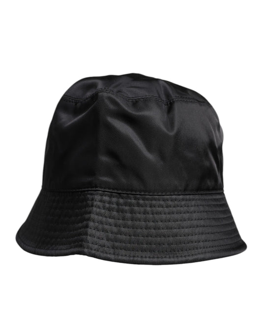 Sombrero de pescador de ala ancha de algodón negro de Dolce & Gabbana