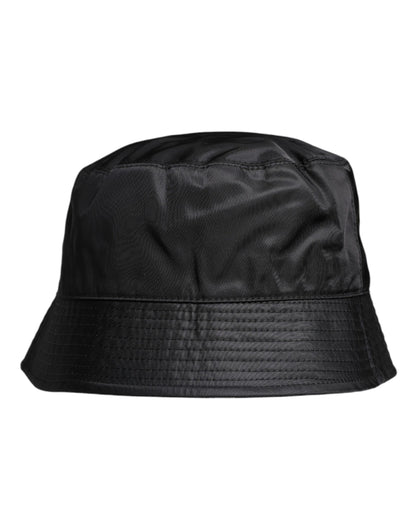 Sombrero de pescador de ala ancha de algodón negro de Dolce & Gabbana